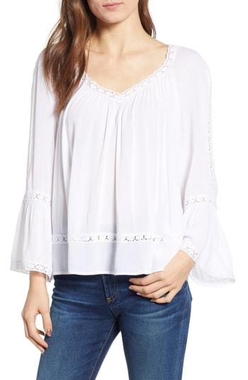 Women's Rebecca Minkoff Denice Lace Trim Top, Size - White