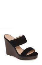 Women's Charles David Tifa Wedge Slide Sandal .5 M - Black