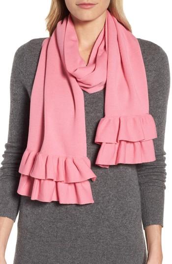 Women's Kate Spade New York Ruffle Muffler, Size - Pink