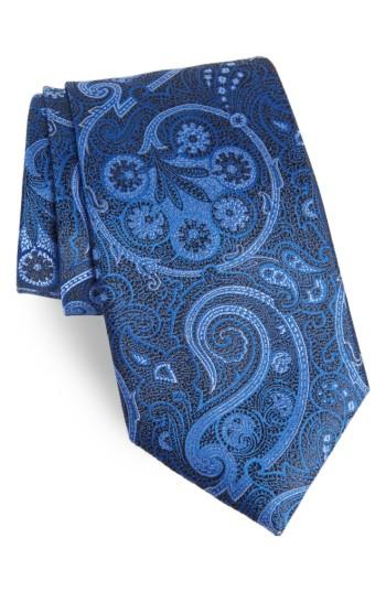 Men's Nordstrom Men's Shop Provincial Paisley Silk Tie, Size X-long - Blue