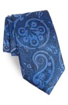 Men's Nordstrom Men's Shop Provincial Paisley Silk Tie, Size X-long - Blue