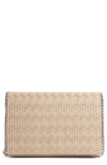 Chelsea28 Stripe Straw Convertible Clutch -