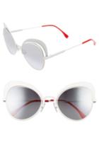 Women's Fendi 54mm Gradient Cat Eye Sunglasses - White