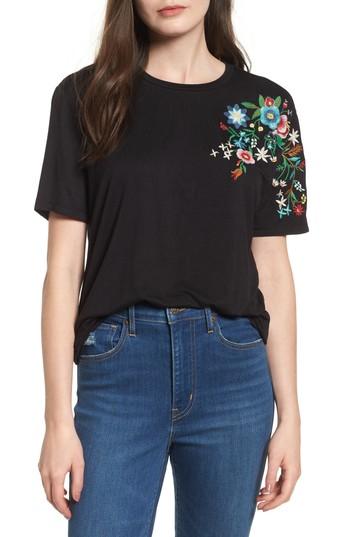Women's Cotton Emporium Floral Tee - Black