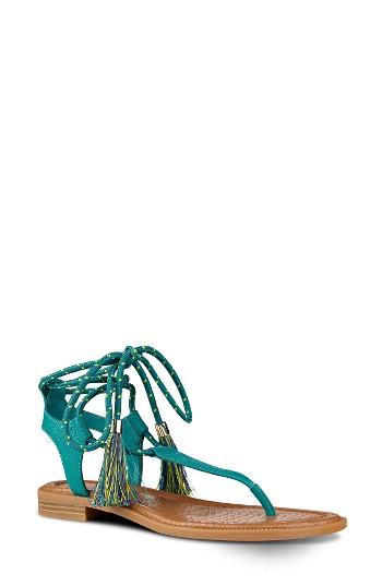 Women's Nine West Gannon Sandal M - Blue/green