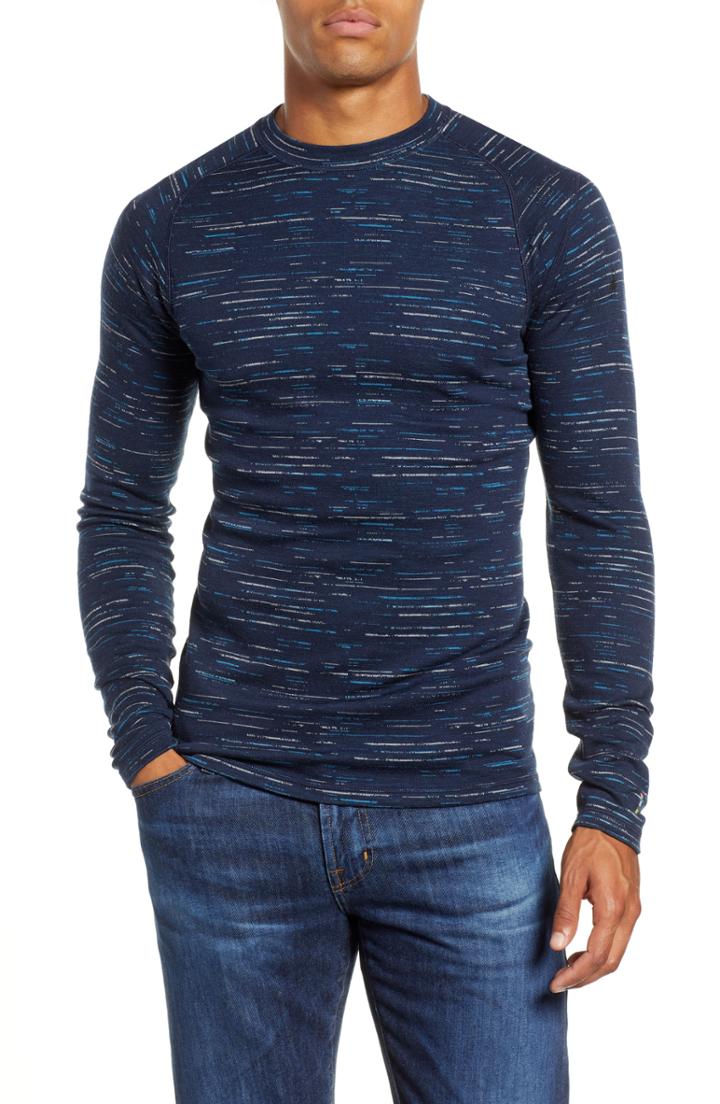 Men's Smartwool Merino 250 Wool Long Sleeve T-shirt - Blue