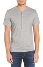 Men's Mizzen+main Slim Fit Short Sleeve Performance Henley T-shirt, Size - Grey