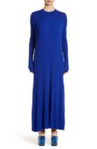 Women's Marques'almeida Rib Knit Wool Maxi Dress - Blue