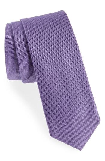 Men's Calibrate Chauncey Mini Silk Tie, Size - Purple