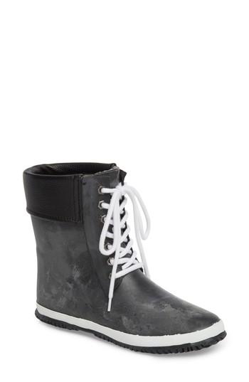 Women's Dav Waterproof Packable Lace-up Bootie M - Black