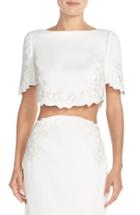 Women's Ted Baker London 'capris' Embroidered Crop Top