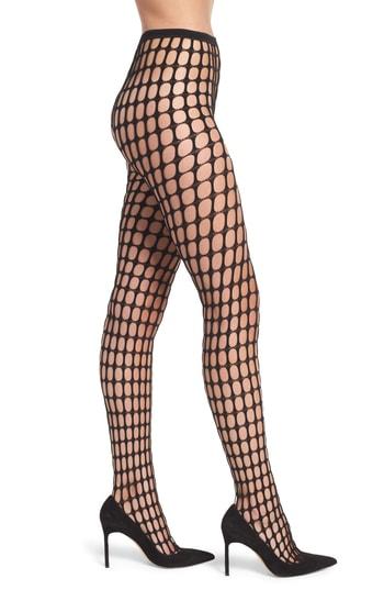 Women's Pretty Polly Oblong Net Tights, Size - Black