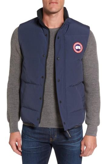 Men's Canada Goose Garson Quilted Down Vest - Blue