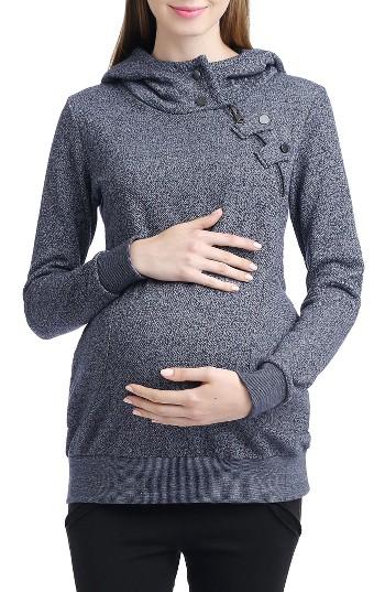 Women's Kimi And Kai Zoe Maternity Hoodie - Blue