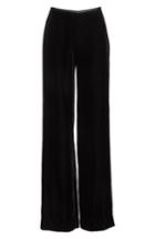 Women's Emporio Armani Wide Leg Velvet Pants Us / 36 It - Black