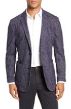 Men's Vince Camuto Mesh Pattern Slim Fit Sport Coat, Size - Blue