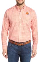 Men's Cutter & Buck League Cleveland Browns Fit Shirt, Size Medium - Orange