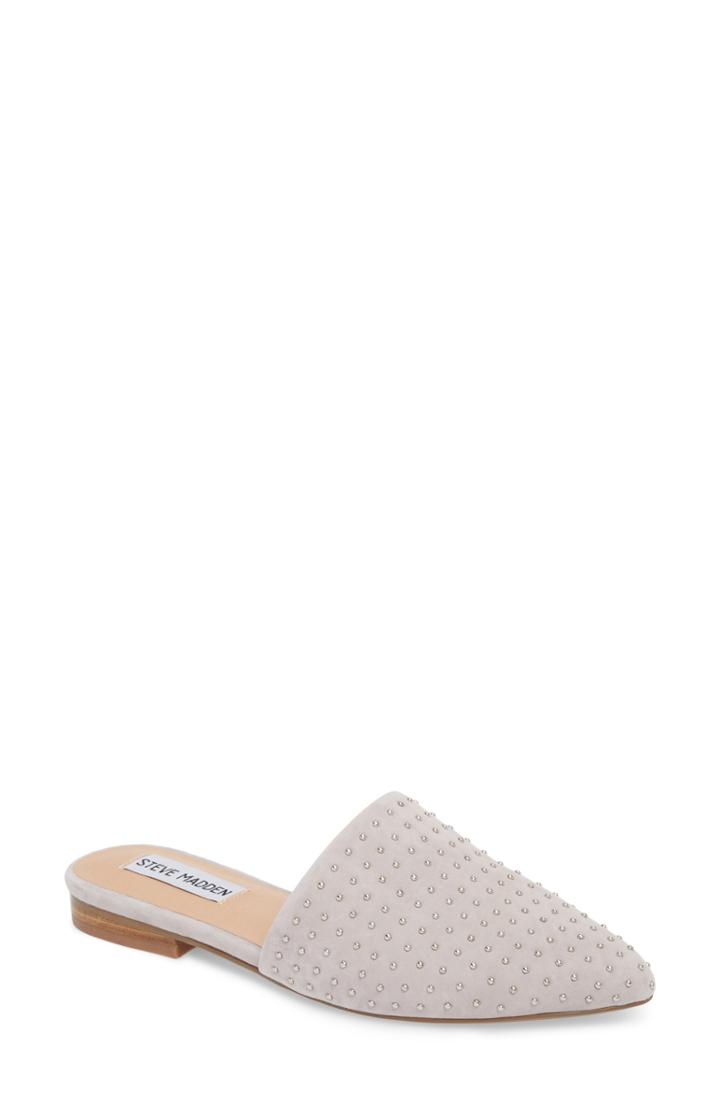 Women's Steve Madden Trace Studded Mule .5 M - Grey