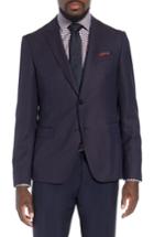 Men's Boss X Nordstrom Nobis Trim Fit Wool Blazer L - Blue