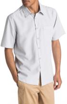 Men's Quiksilver Waterman Collection 'centinela 4' Short Sleeve Sport Shirt, Size - Grey