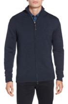Men's Rodd & Gunn Roaring Meg Zip Wool Sweater, Size - Blue