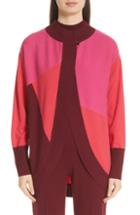 Women's Fendi Genuine Mink Fur Trim Stripe Sweater Us / 42 It - Black