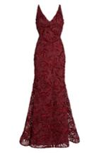 Women's Xscape Flocked Velvet Gown - Red