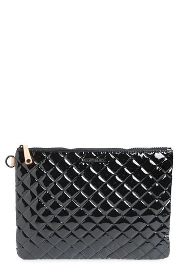 Mz Wallace Metro Quilted Oxford Nylon Zip Pouch -