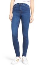 Women's Topshop Jamie High Waist Ankle Skinny Jeans X 30 - Blue