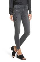 Women's Sp Black Embroidered Skinny Jeans - Grey