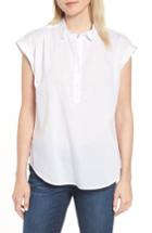 Women's J.crew Garment Dyed Popover Top, Size - White