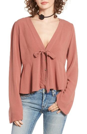 Women's Chloe & Katie Tie Front Blouse