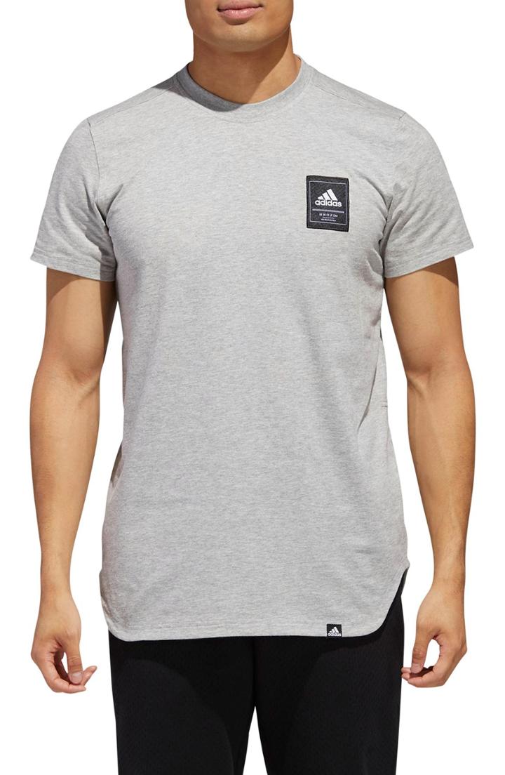 Men's Adidas Scoop International T-shirt, Size - Grey