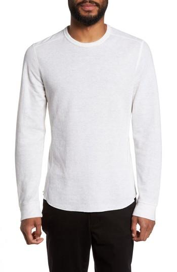 Men's Vince Double Knit Long Sleeve T-shirt, Size - White