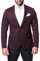 Men's Maceoo Socrate Paisley Slim Fit Blazer (xl) - Red