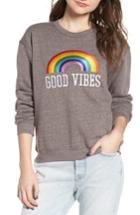 Women's Sub Urban Riot Good Vibes Rainbow Sweatshirt - Grey