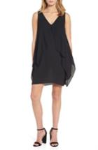 Women's Chelsea28 Flutter Overlay Shift Dress, Size - Black