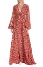 Women's Caroline Constas Syros Silk Dress - Orange