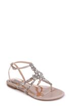 Women's Badgley Mischka Hampden Crystal Embellished Sandal .5 M - Beige