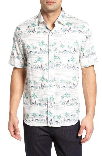 Men's Tommy Bahama What The Hula Silk Blend Camp Shirt - White