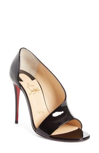 Women's Christian Louboutin Phoebe Half D'orsay Sandal Us / 35eu - Black