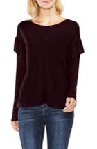 Women's Two By Vince Camuto Seam Ruffle Shoulder Top, Size - Red