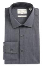Men's Ted Baker London Endurance - Tomsk Slim Fit Textured Dress Shirt .5 - Grey