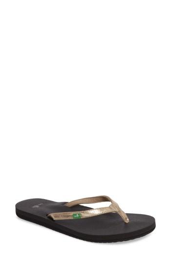 Women's Sanuk 'yoga Joy' Metallic Flip Flop