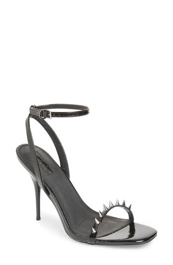 Women's Topshop Rica Ankle Strap Sandal .5us / 36eu M - Black