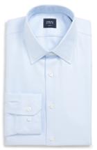 Men's John W. Nordstrom Trim Fit Herringbone Dress Shirt .5 - 32 - Blue