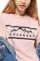 Women's Topshop Colorado Print T-shirt - Pink
