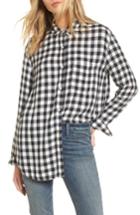 Women's Treasure & Bond Drapey Plaid Shirt, Size - Ivory