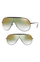Women's Ray-ban 133mm Shield Sunglasses - Red Gradient Mirror