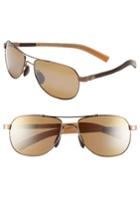 Men's Maui Jim 'maui Flex - Polarizedplus2' 56mm Aviator Sunglasses - Copper/ Brown/ Tan